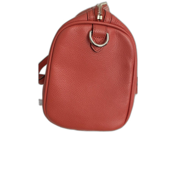 Coach Coral Colored Pebbled Leather Avery Satchel With Dust Cover - Picture 11 of 11